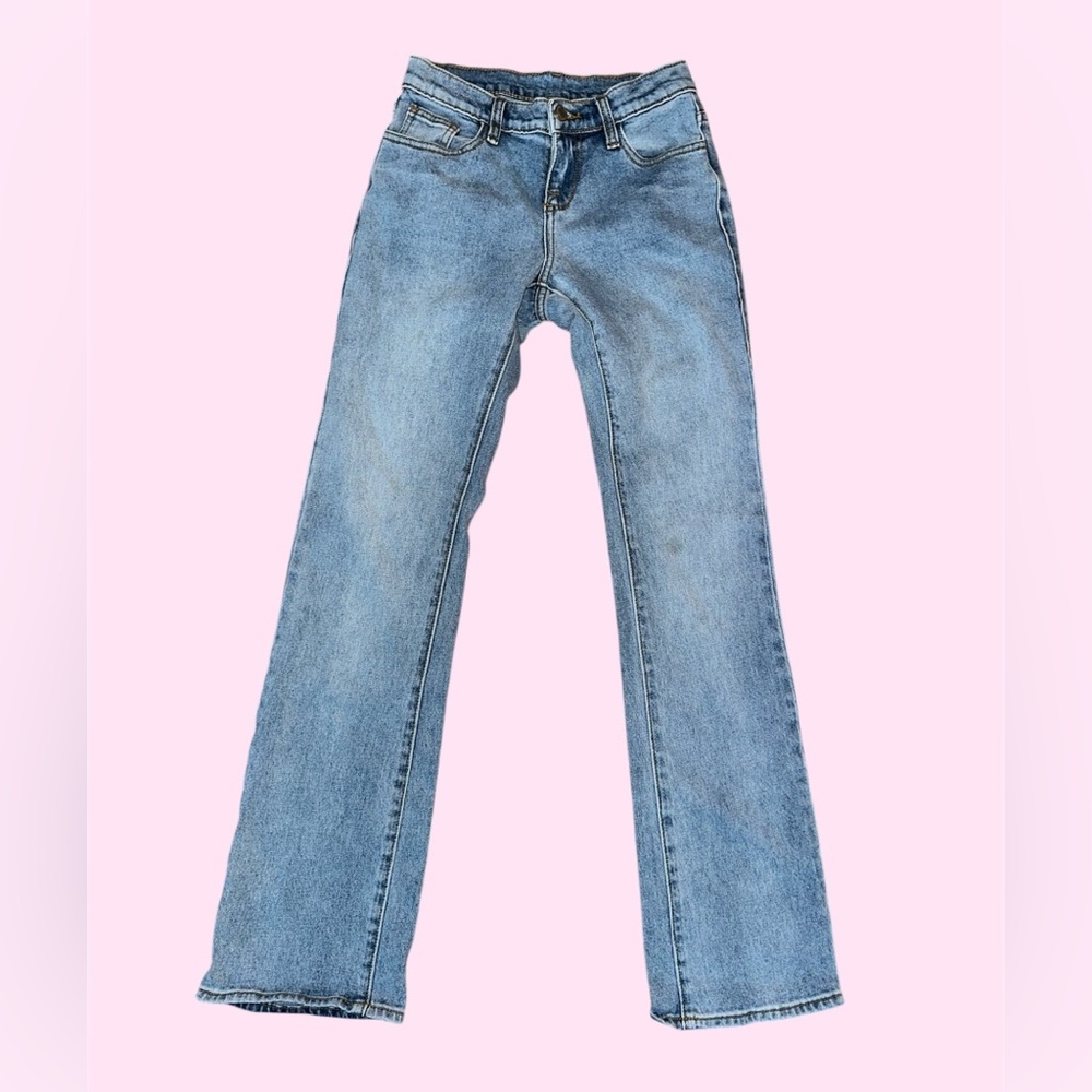 Brandy Melville Blue Flare Wide Leg Jeans